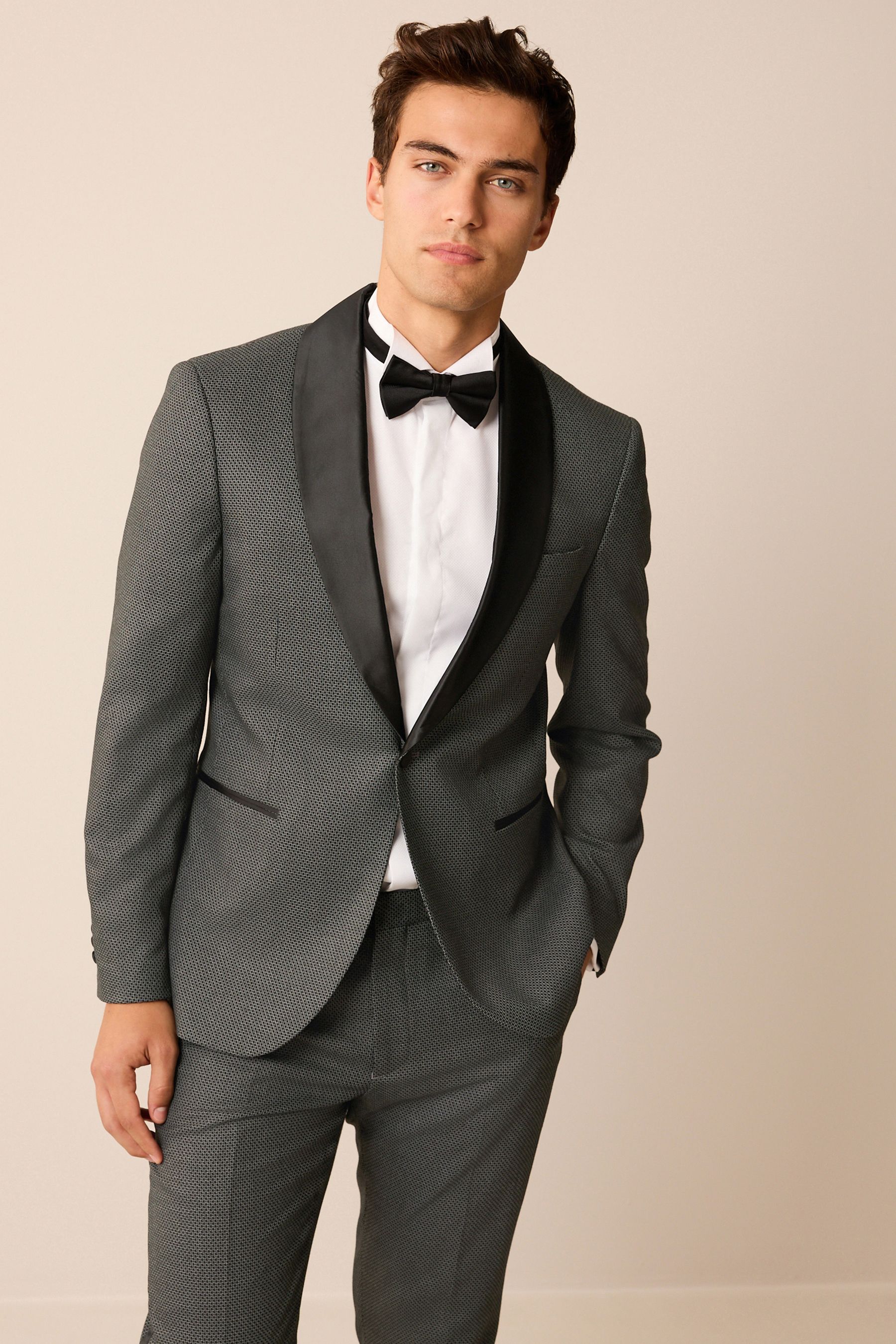 Grey tux jacket online