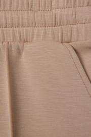 Reiss Camel Joanna Modal Blend Drawstring Co-Ord Sweat Shorts - Image 6 of 6