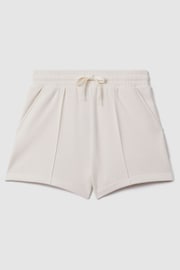 Reiss Ivory Joanna Modal Blend Drawstring Co-Ord Sweat Shorts - Image 2 of 6