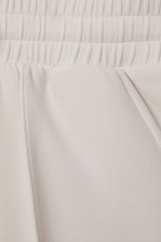 Reiss Ivory Joanna Drawstring Jersey Shorts - Image 6 of 6