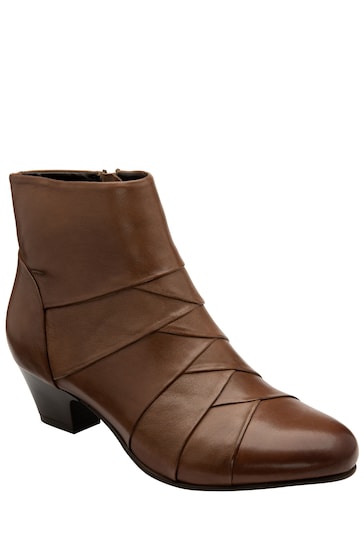 Lotus Natural Leather Ankle Boots