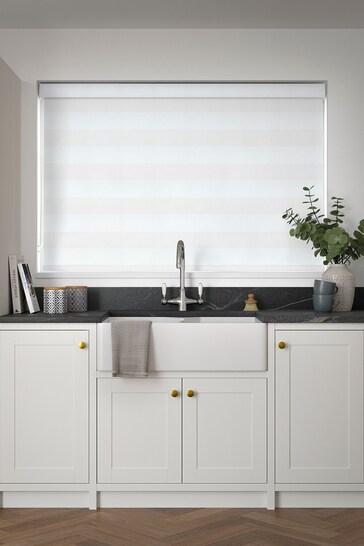 Silver White Susy Made to Measure Blackout Roller Blind