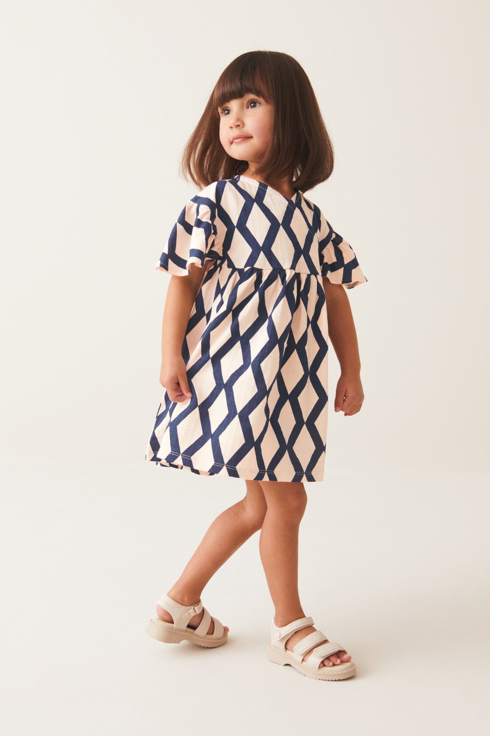 Monochrome Wrap Jersey Dress (3mths-7yrs) - Image 1 of 6