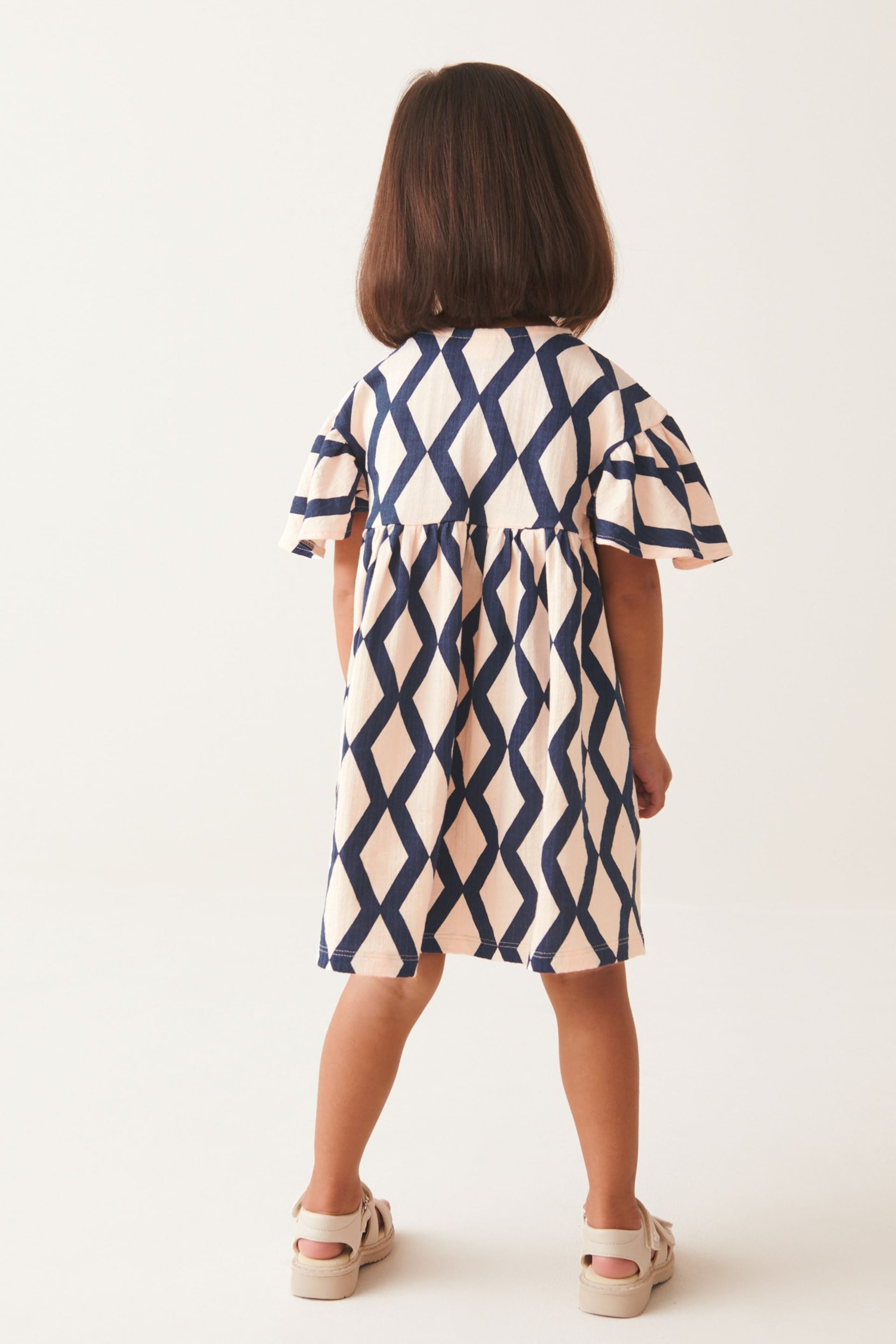 Monochrome Wrap Jersey Dress (3mths-7yrs) - Image 2 of 6