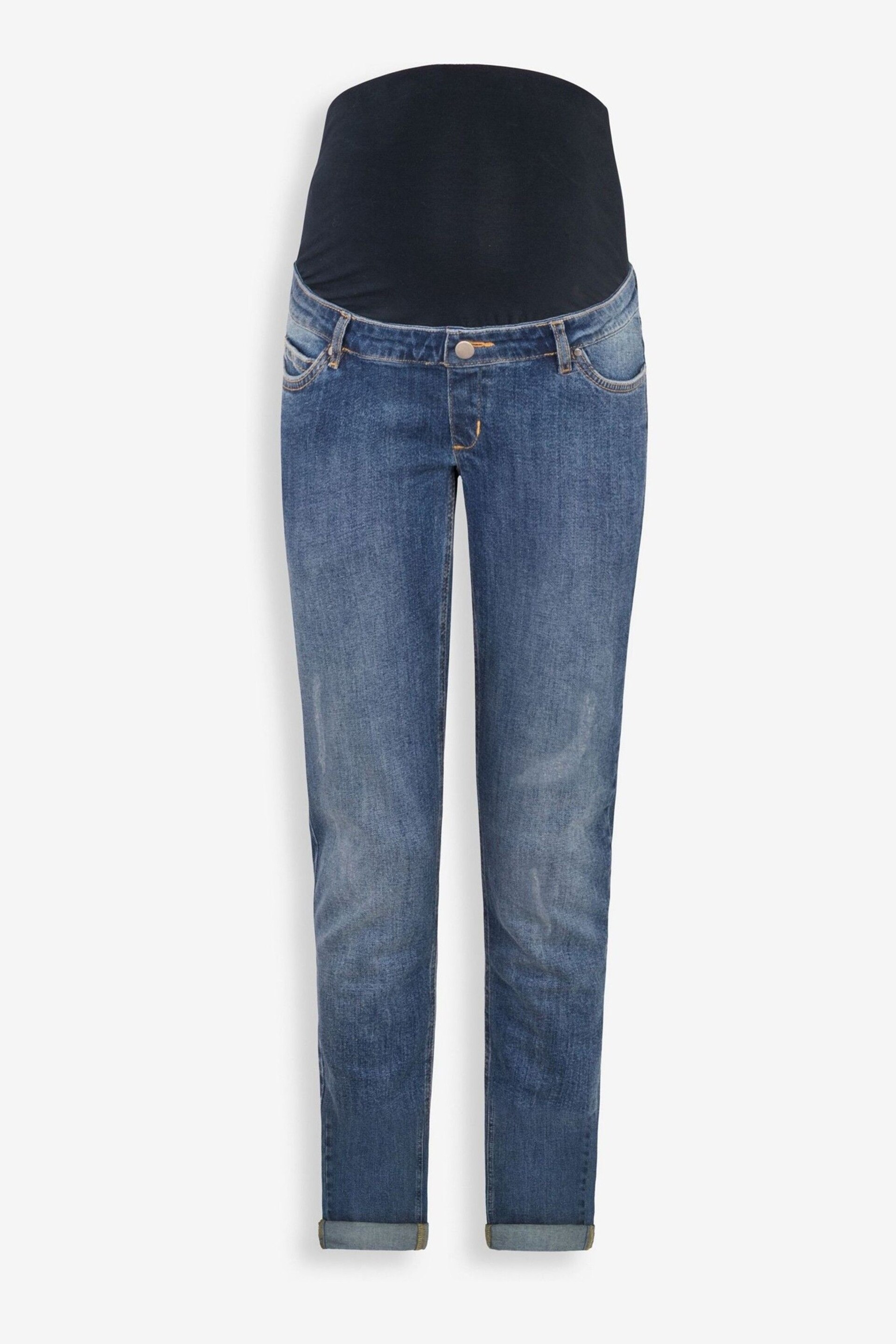 JoJo Maman Bébé Light Wash Slim Boyfriend Maternity Jeans - Image 1 of 1