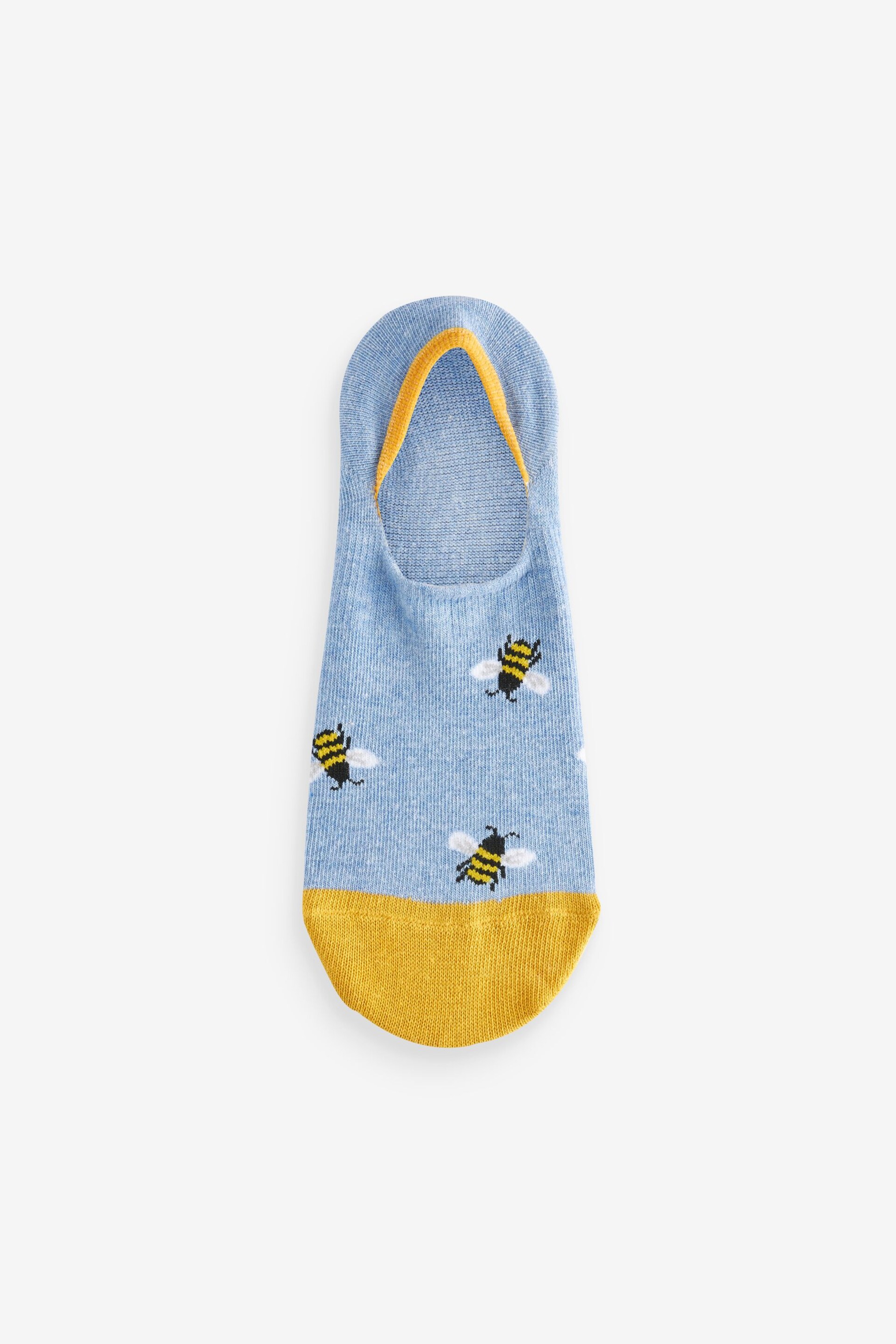 Blue Bees Invisible Socks 5 Pack - Image 5 of 6