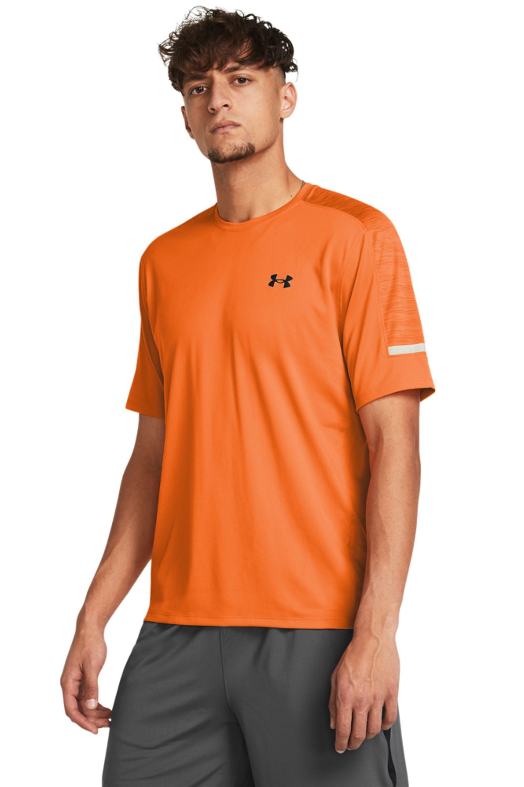 Buy Under Armour Orange Tech Short Sleeve Crew T Shirt from Next Luxembourg