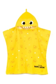 Vanilla Underground Yellow Baby Shark Character Towel Poncho - Image 1 of 5