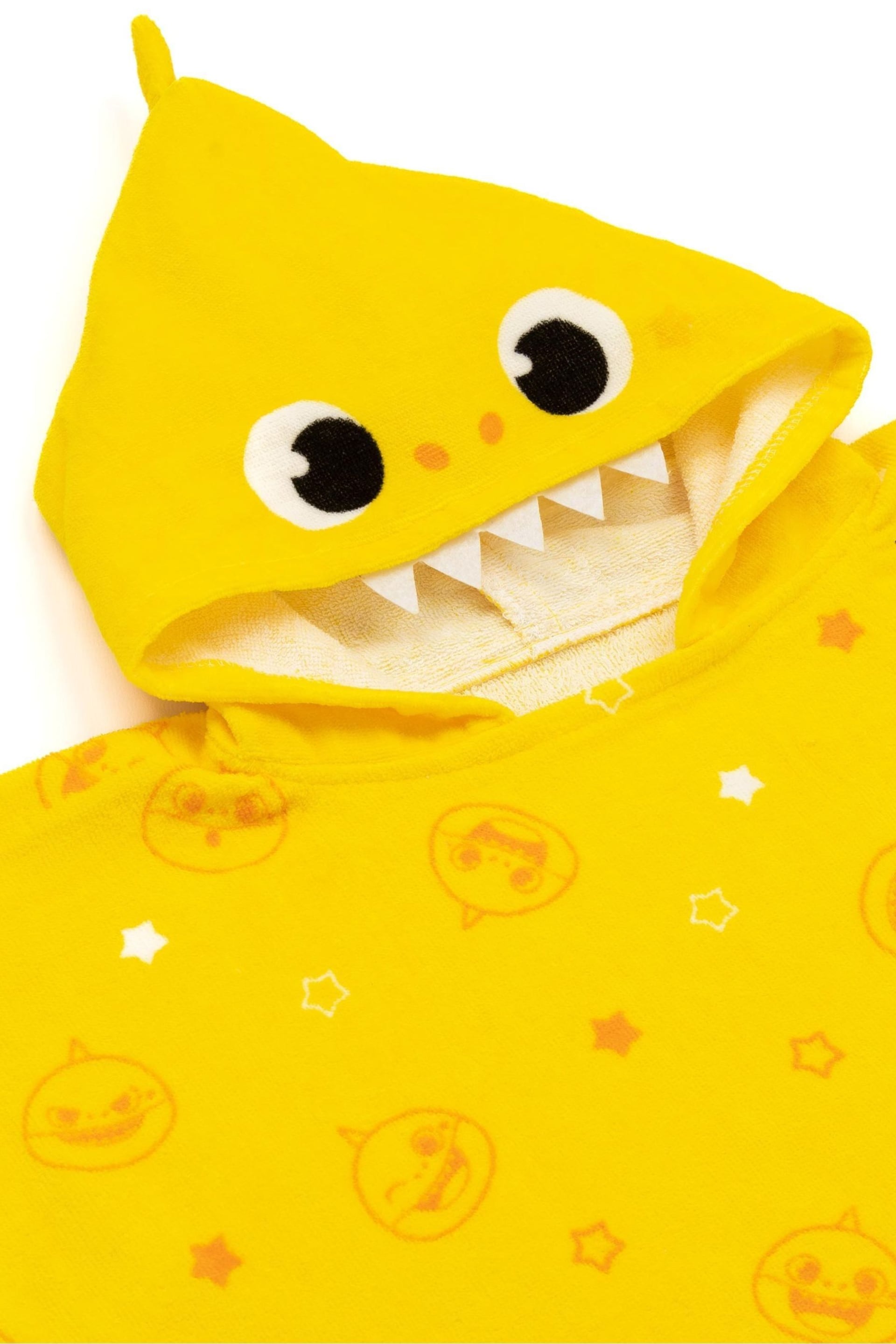 Vanilla Underground Yellow Baby Shark Character Towel Poncho - Image 2 of 5