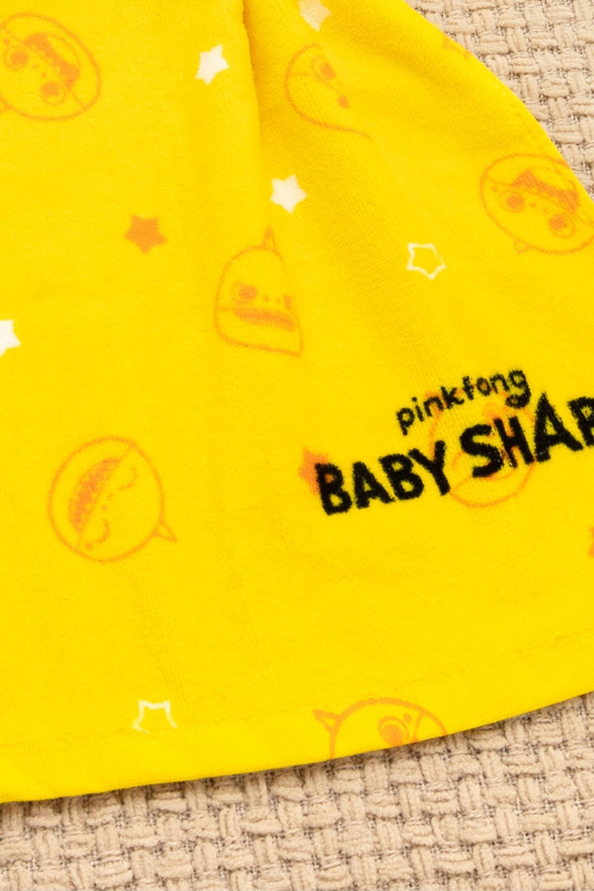 Vanilla Underground Yellow Baby Shark Character Towel Poncho - Image 5 of 5