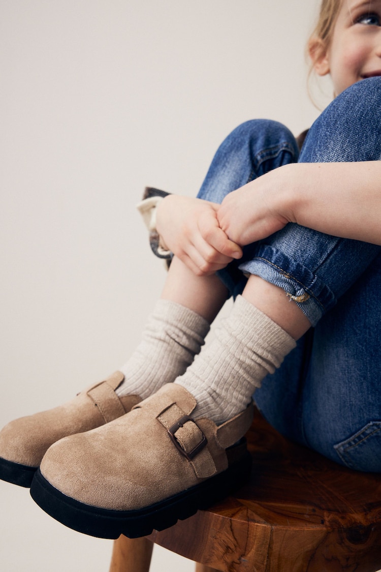 Neutral Brown Chunky Clogs - Image 1 of 11