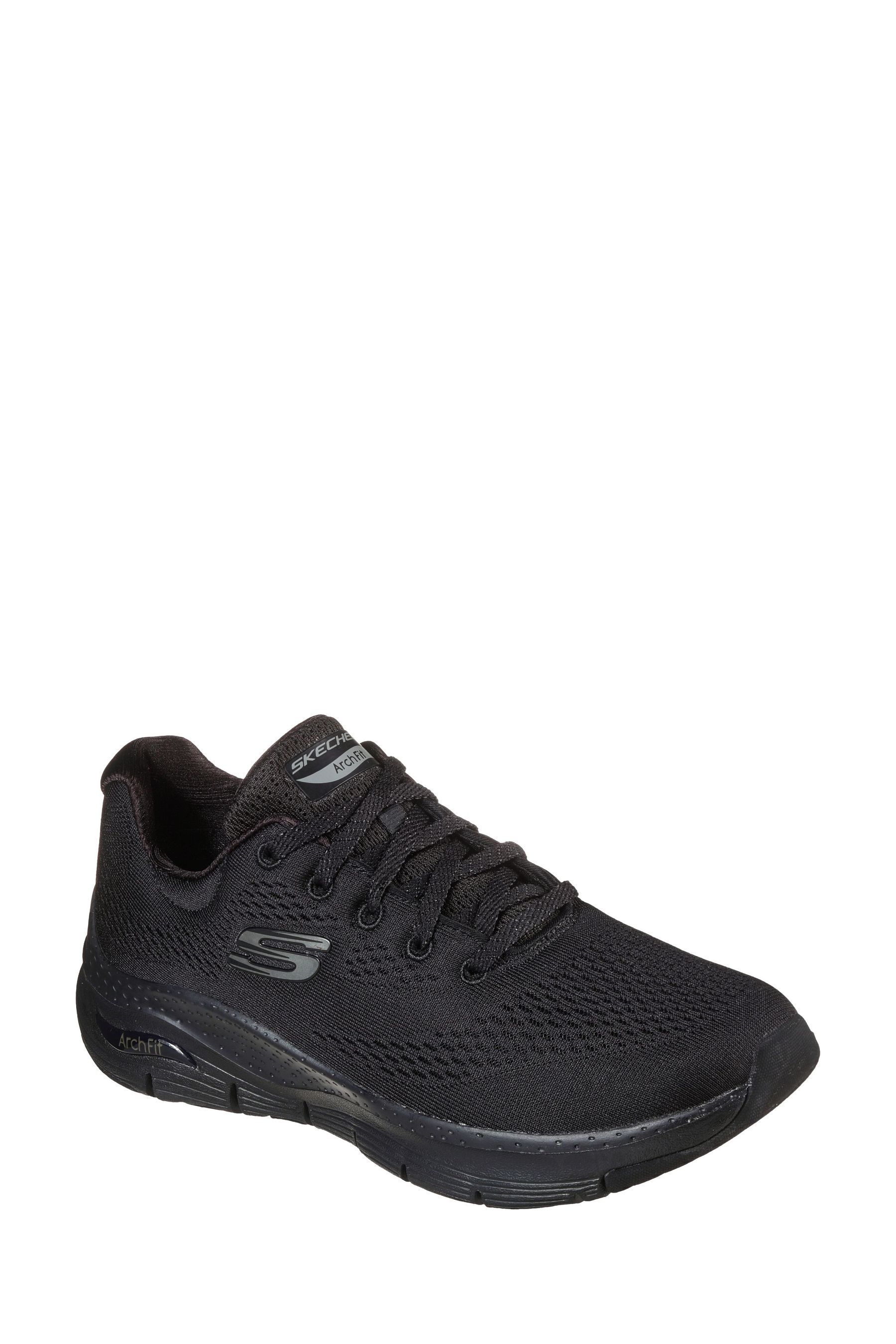 Black skechers womens trainers store