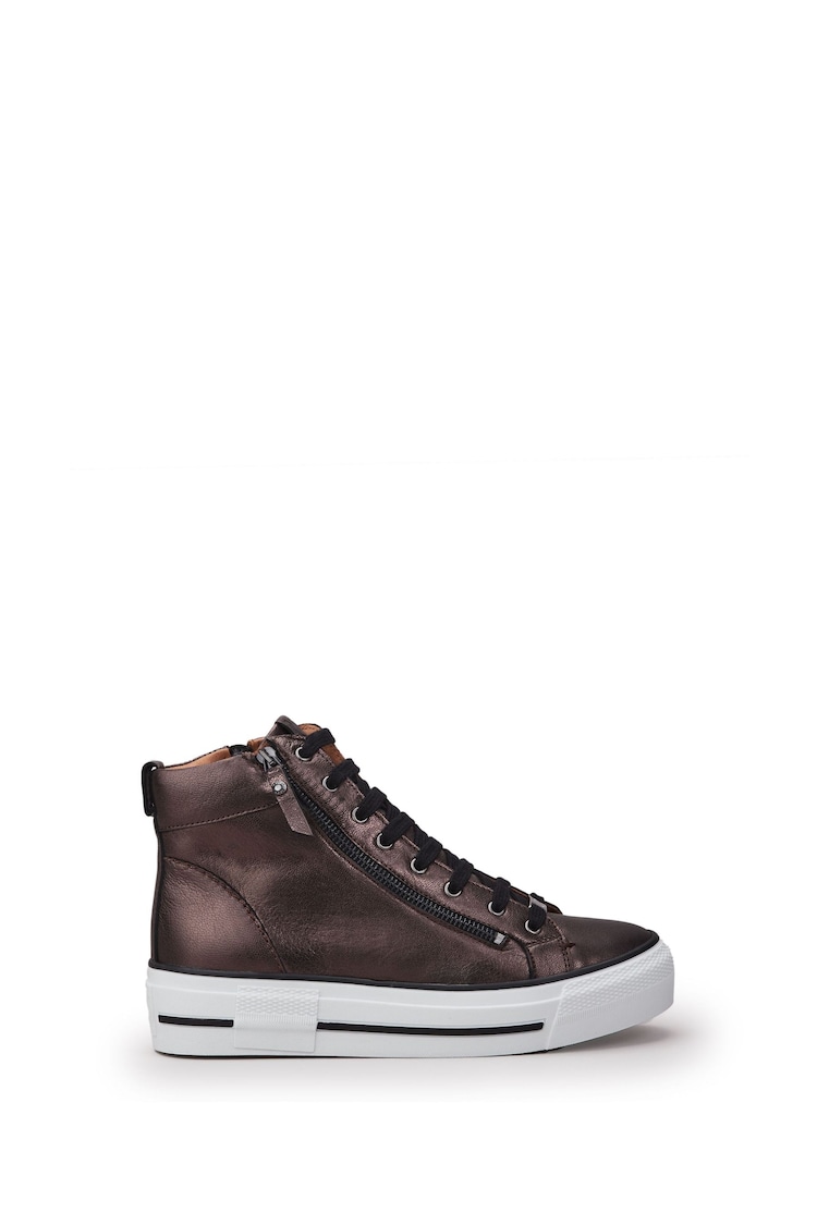 Moda in Pelle Annaken High Top Chunky Lace-Up Leather Trainers - Image 1 of 4