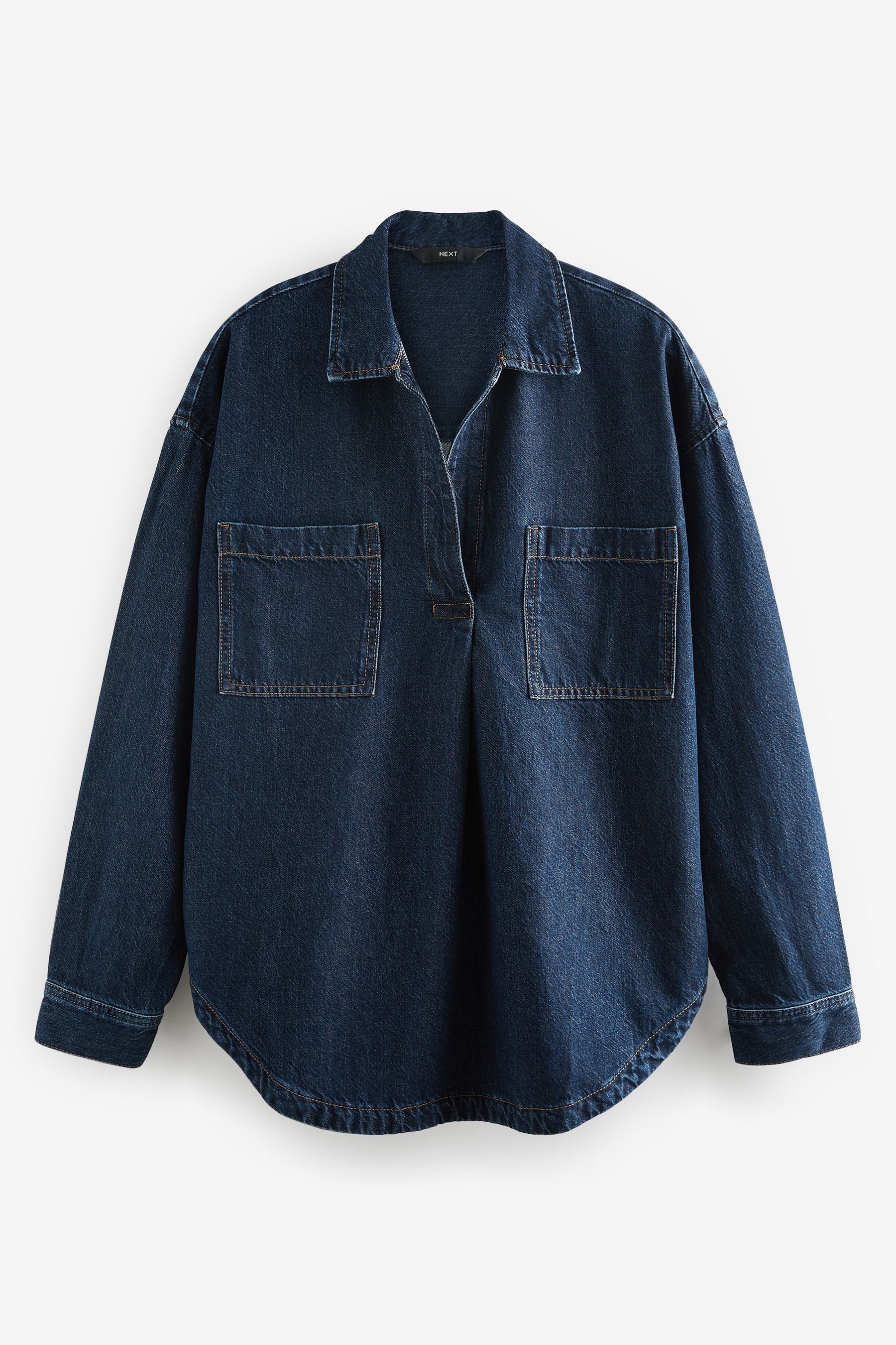 Womens denim pullover shirt outlet