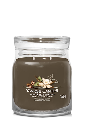 Yankee Candle Brown Signature Medium Jar Scented Candle Vanilla Bean Espresso