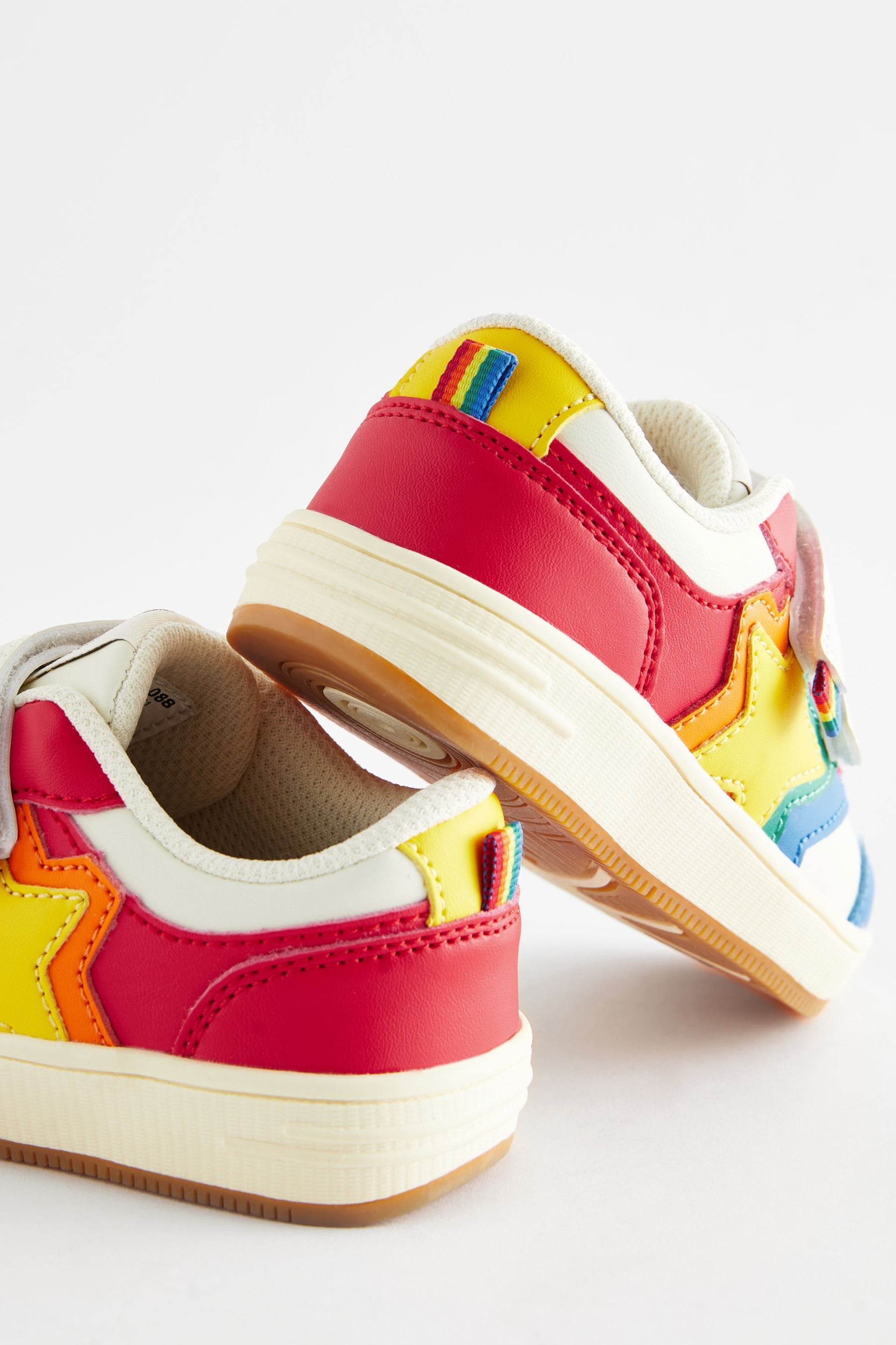 Little Bird by Jools Oliver Multi Rainbow Star Low Top Trainers - Image 5 of 6