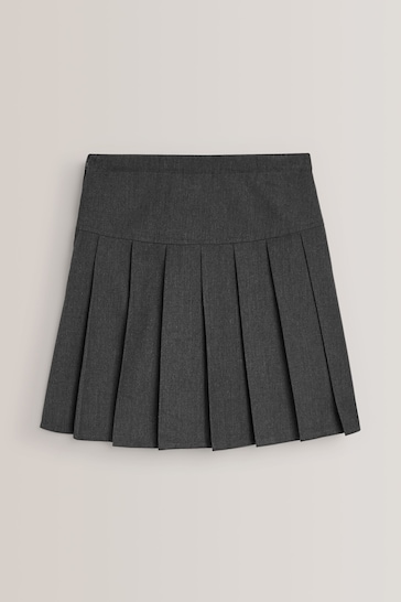 Grey Longer Length Regular Waist Pleat Skirts 2 Pack (3-16yrs)
