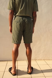 Green Linen Blend Chino Shorts - Image 3 of 9