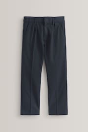 Navy Plus Waist School Pleat Front Trousers (3-17yrs) - Image 1 of 6