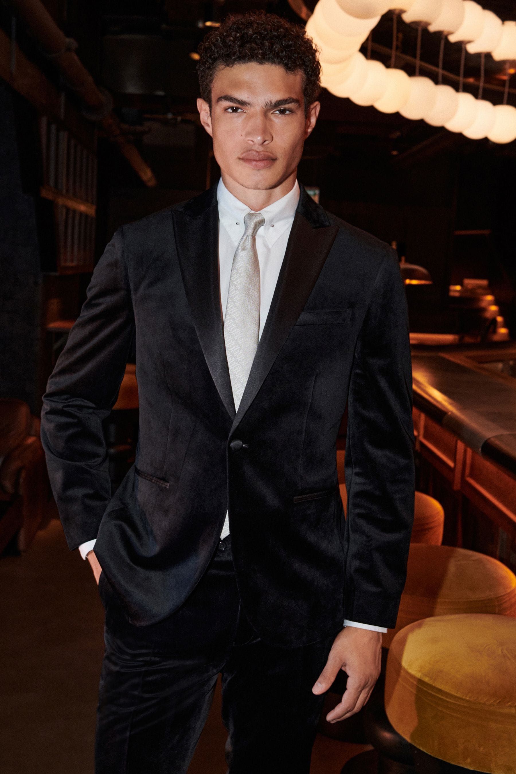 Next black velvet jacket deals