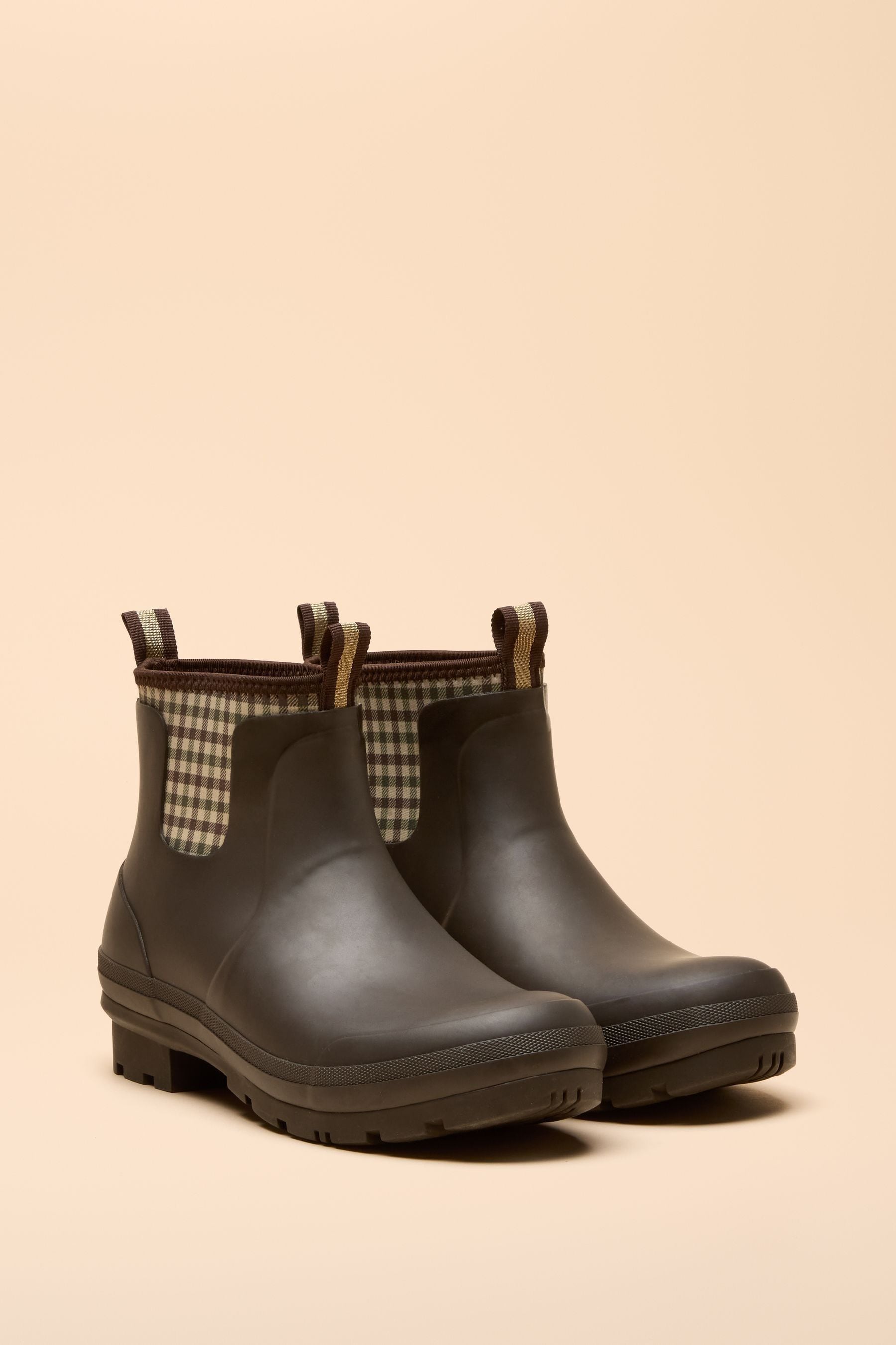 Joules Foxton Chocolate Brown Neoprene Lined Ankle Wellies