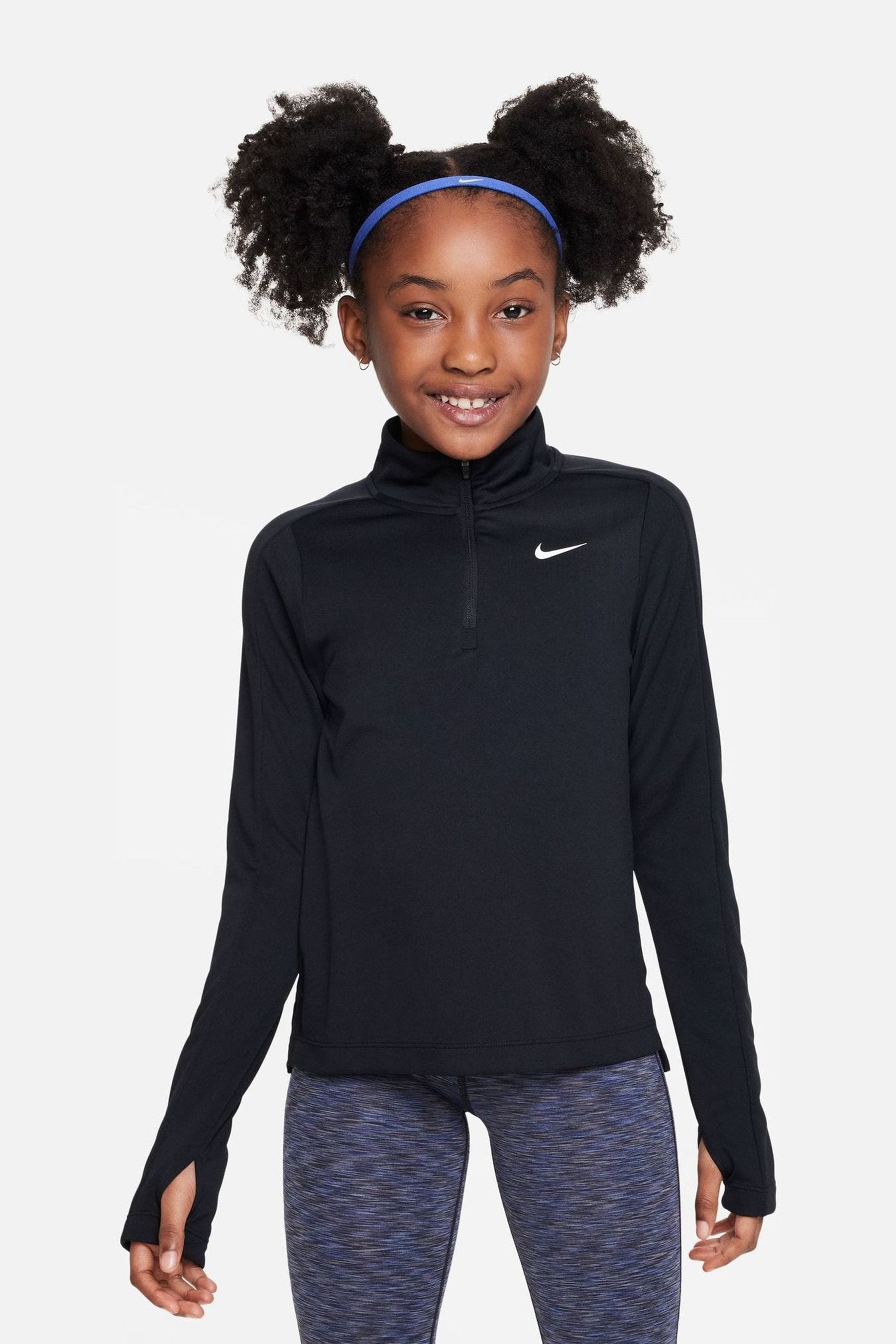 Buy Nike Black Dri FIT Long Sleeve Half Zip Top from the Next UK online shop