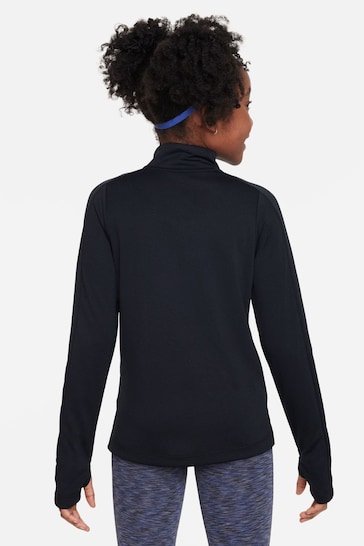 Nike Black Dri-FIT Long-Sleeve 1/2 Zip Top
