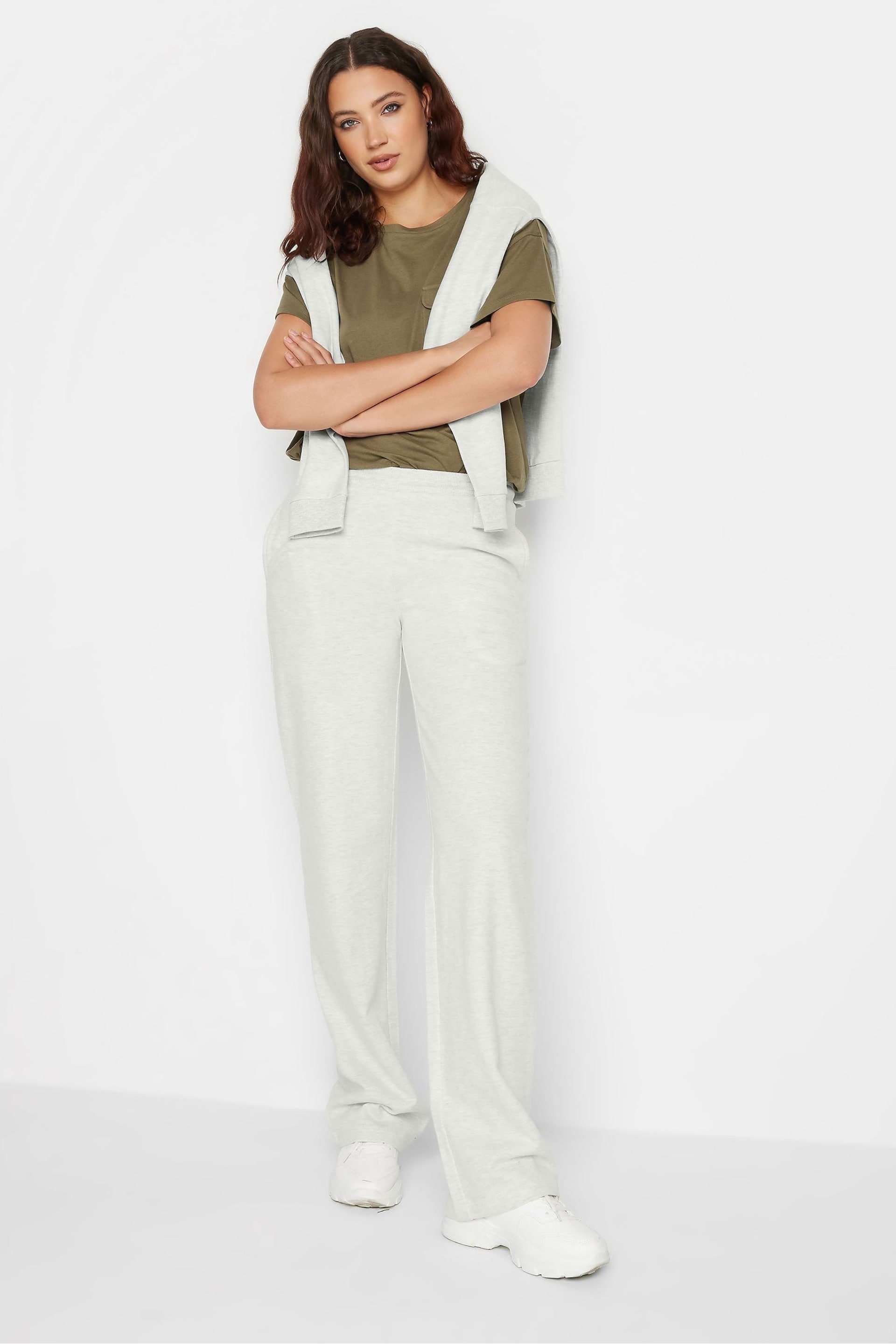 Long Tall Sally Grey Wide Leg Joggers - Image 1 of 4