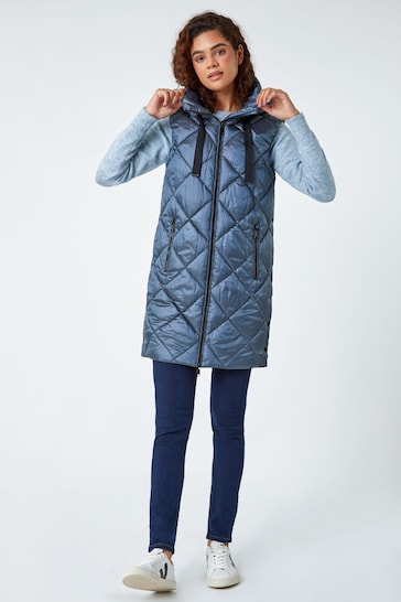 Roman Blue Diamond Quilted Padded Gilet