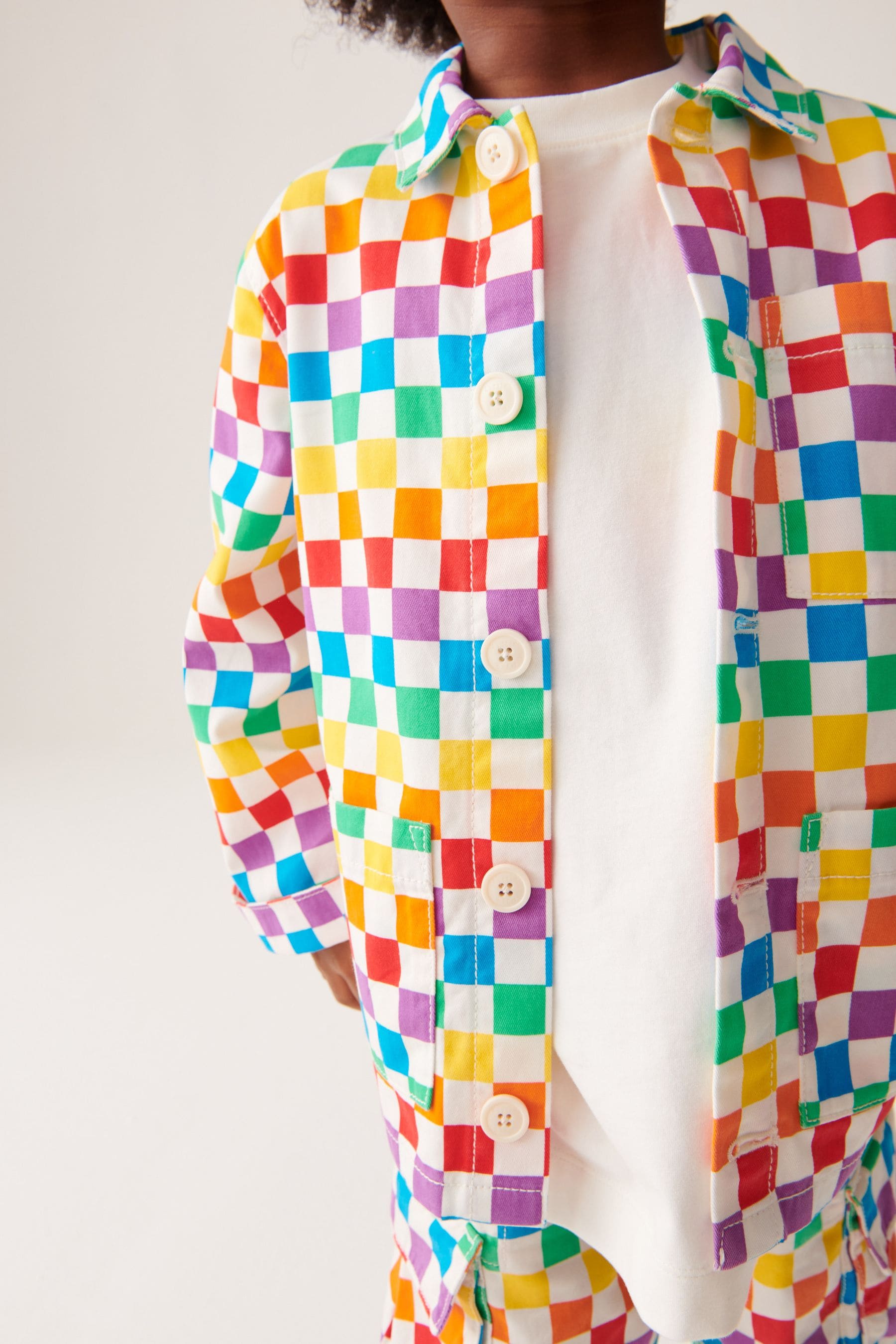 Rainbow checkered jacket hot sale