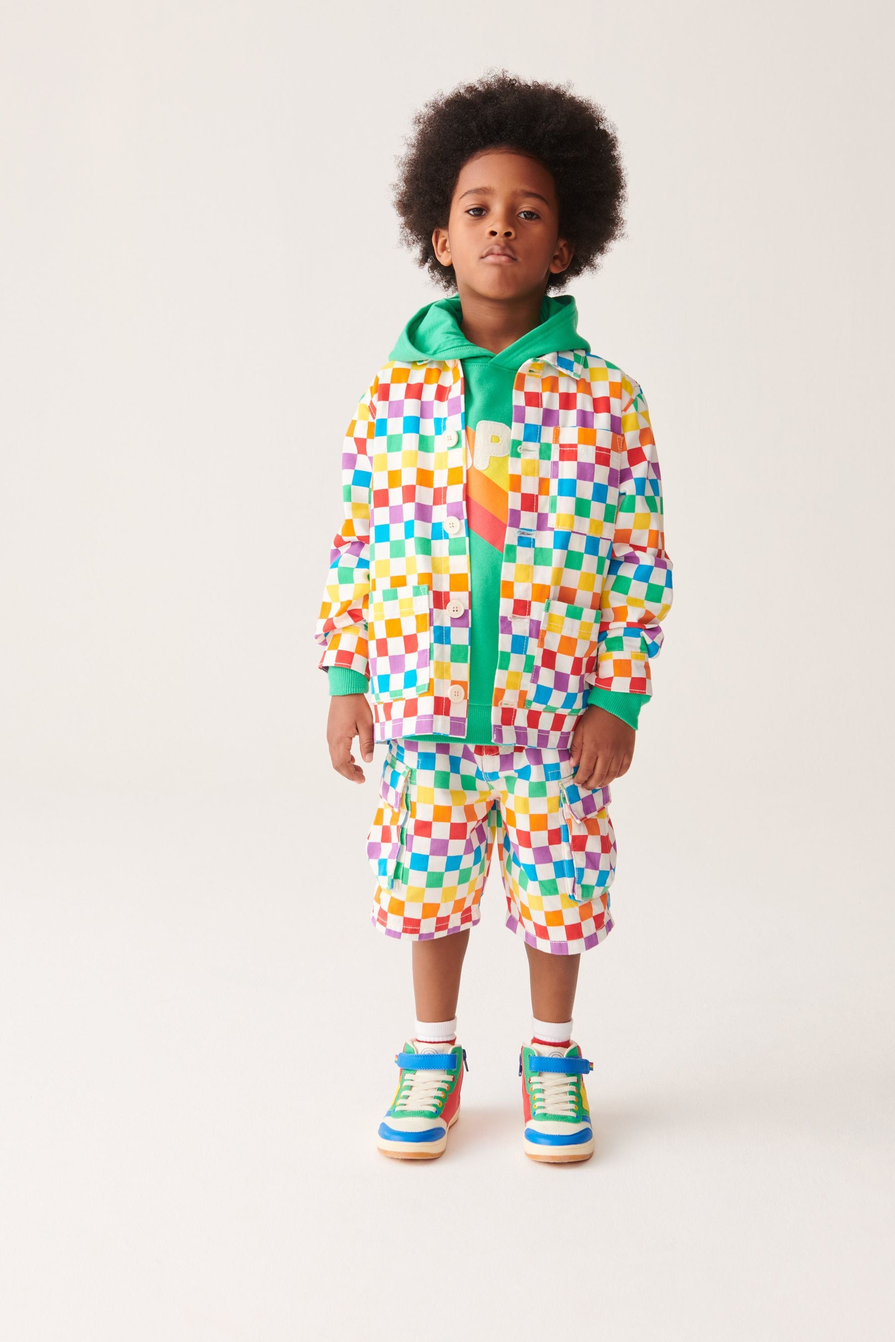 Buy Little Bird by Jools Oliver Multi 100 Cotton Checkerboard Shacket from the Next UK online shop