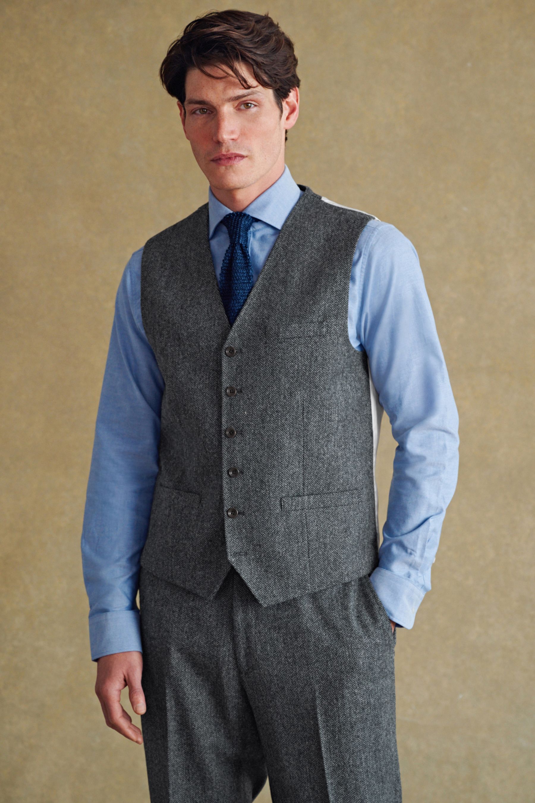 Buy Barbour Grey Herringbone Waistcoat from the Next UK online shop