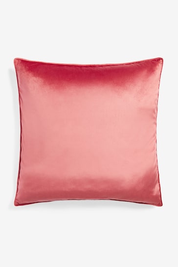 Coral Pink 59 x 59cm Matte Velvet Cushion