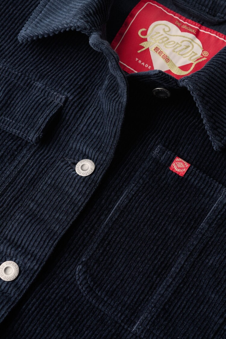 Superdry Eclipse Navy Corduroy Chore Jacket - Image 5 of 5