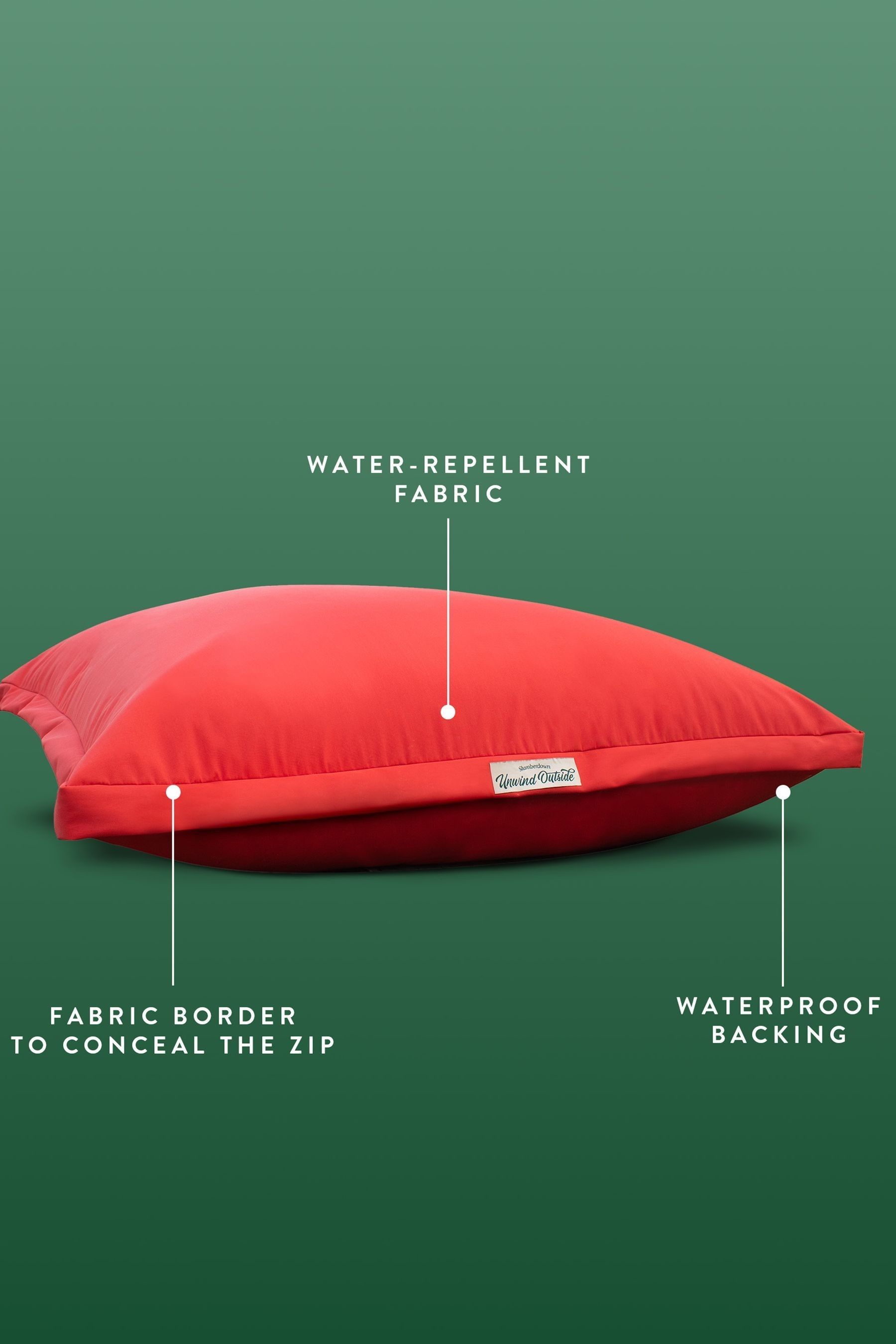 Buy Slumberdown Orange Unwind Outside Outdoor Floor Cushion from