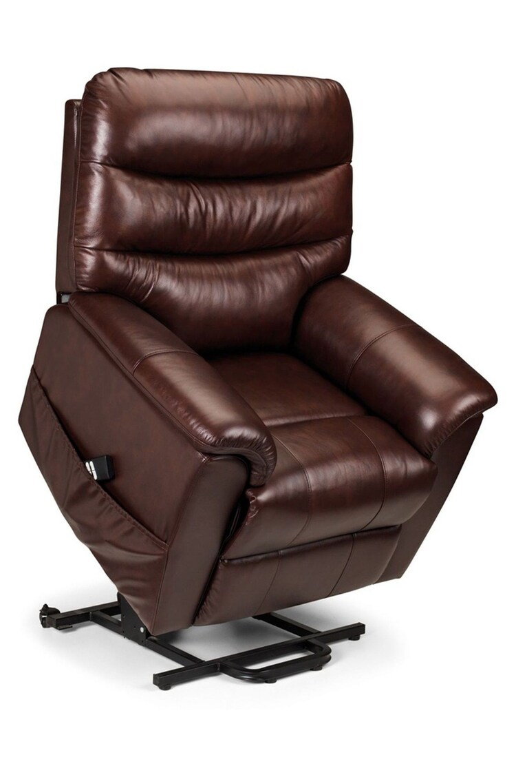 Julian Bowen Brown Pullman Leather Dual Motor Rise and Recliner - Image 2 of 2