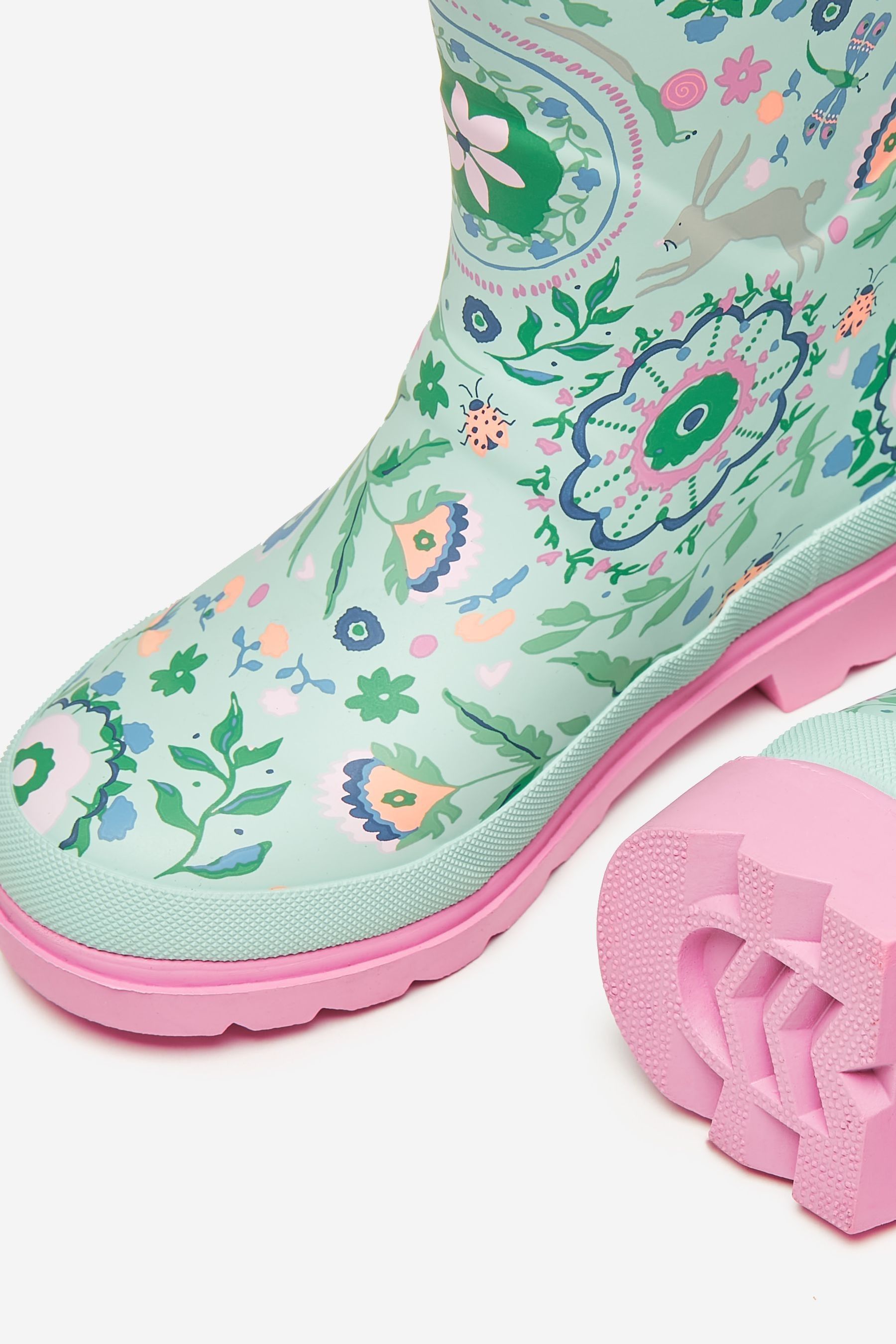 Buy Joules Girls Teal Blue Printed Wellies from the Next UK online shop