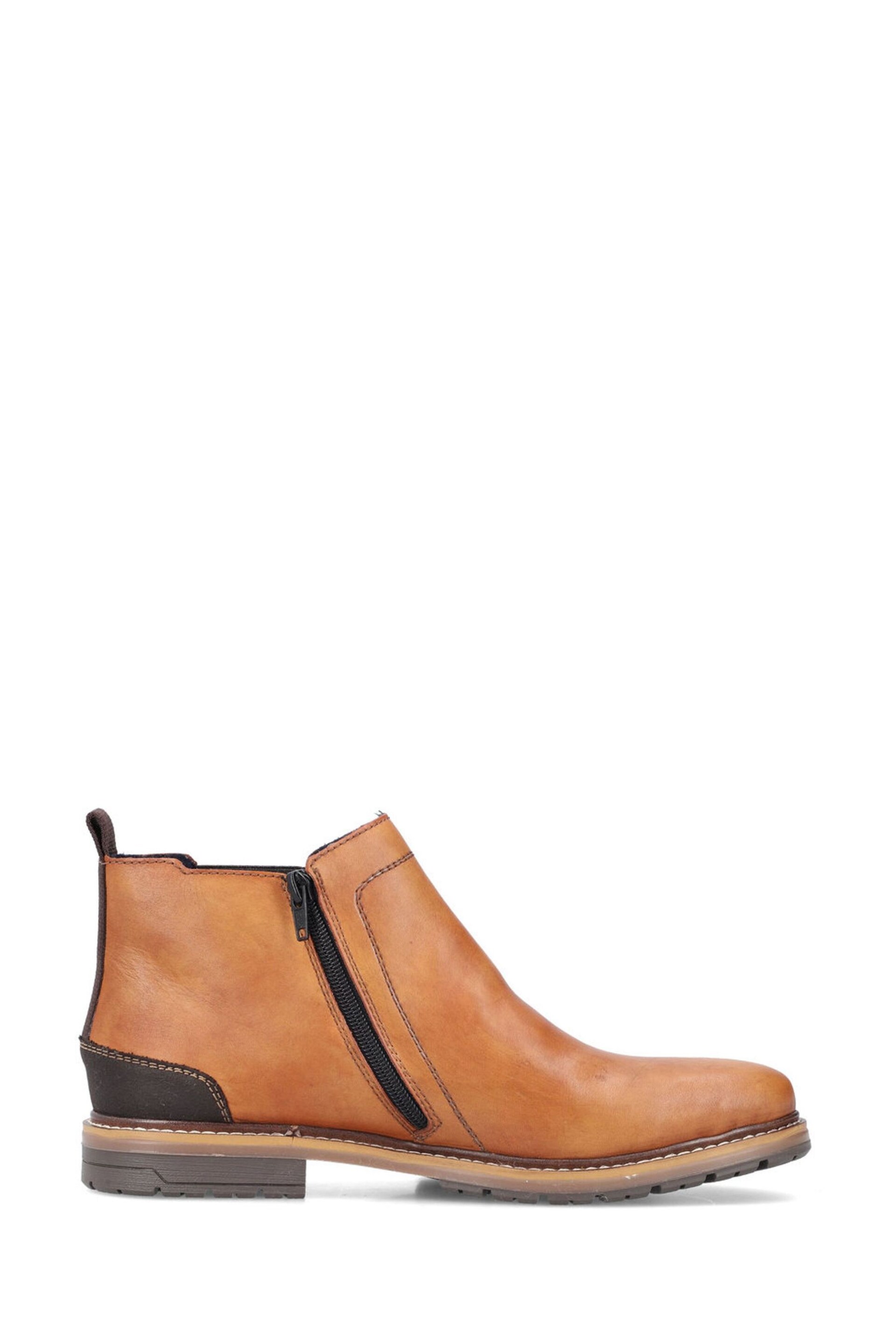 Rieker Mens Zipper Brown Boots - Image 1 of 11
