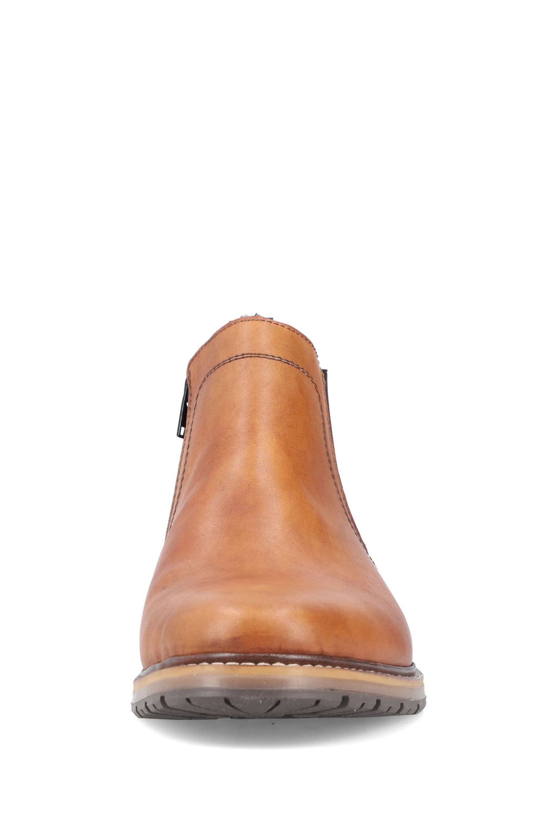 Rieker Mens Zipper Brown Boots - Image 5 of 11