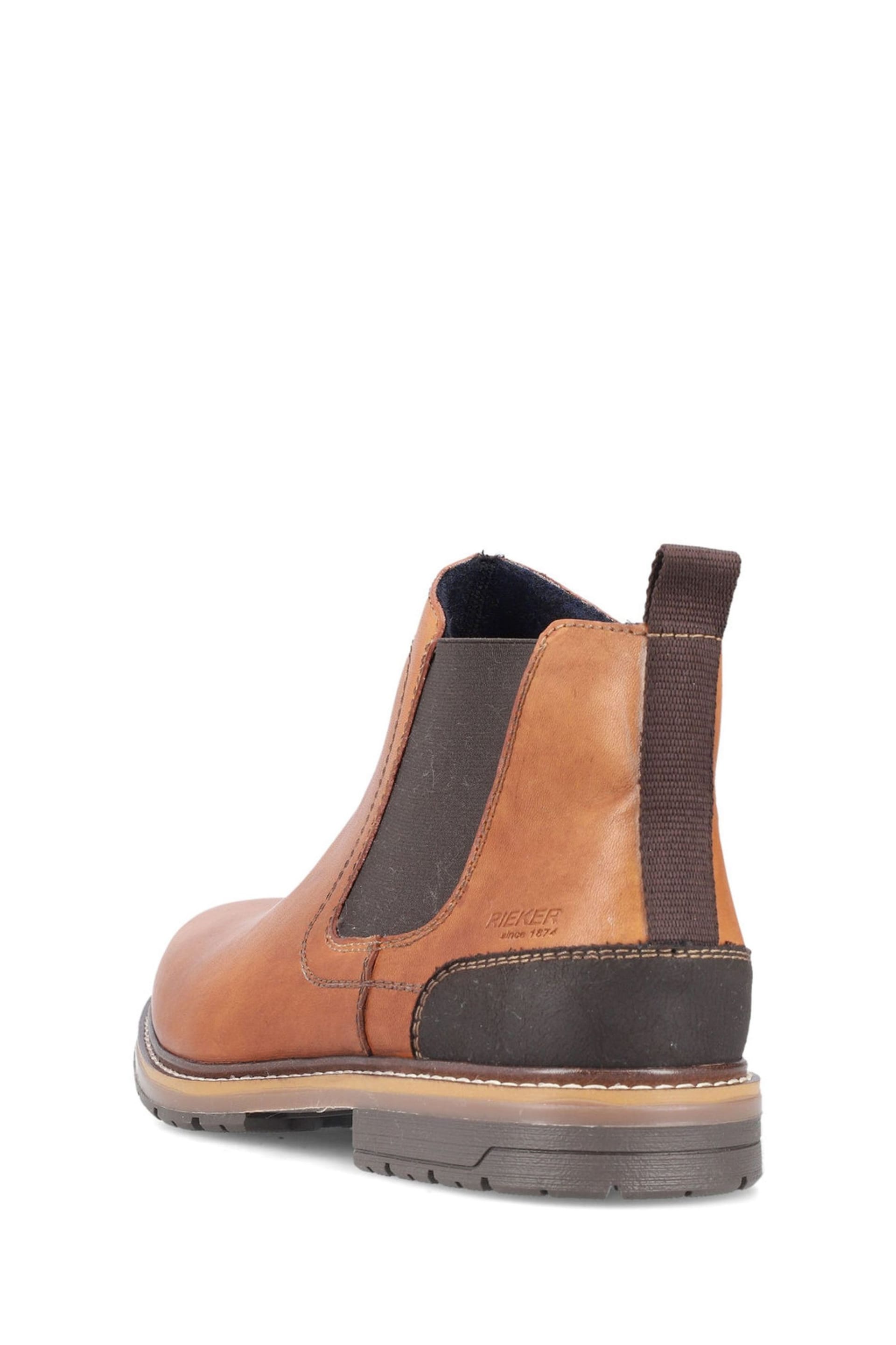 Rieker Mens Zipper Brown Boots - Image 6 of 11