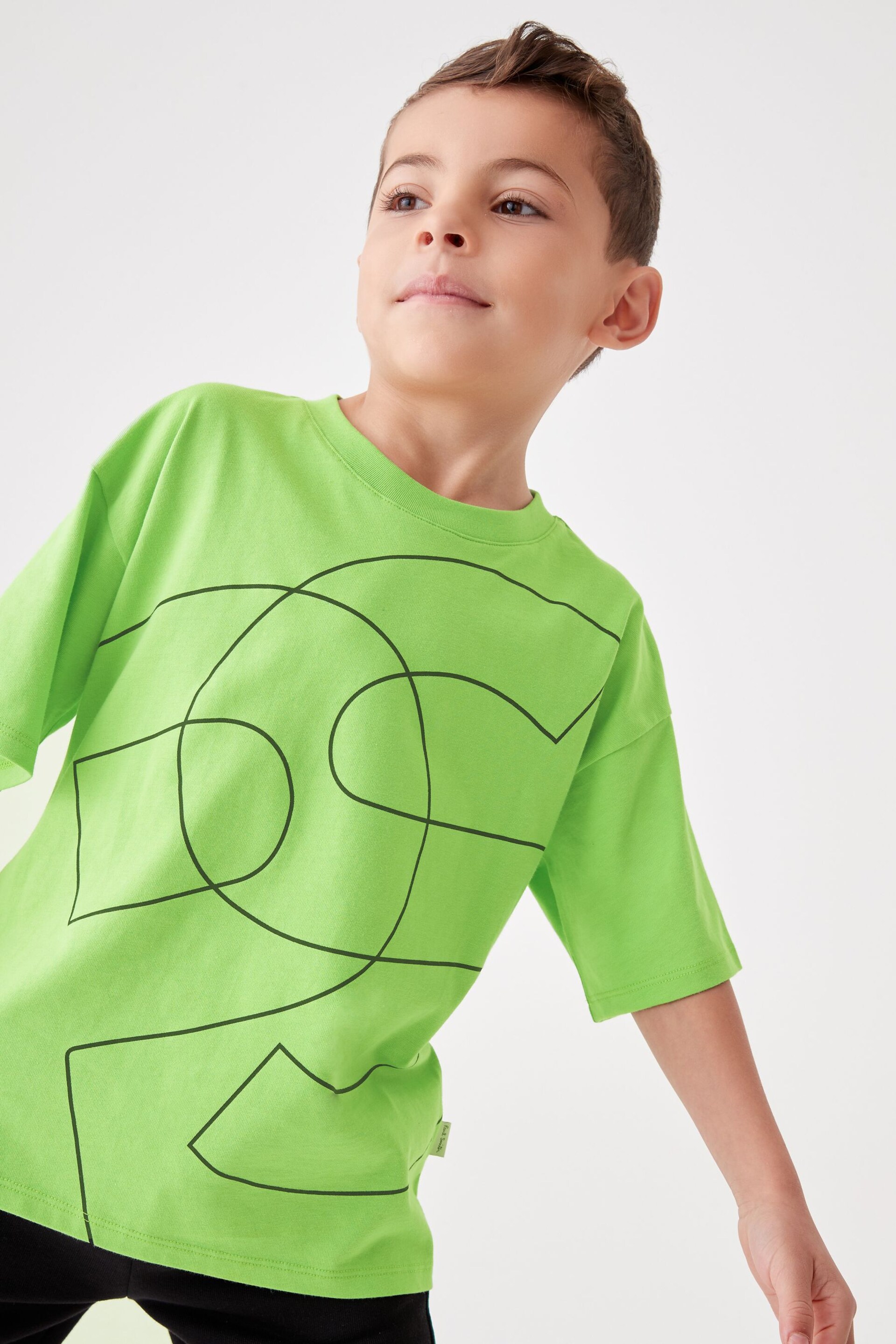 Paul Smith Junior Boys Oversized PS Short Sleeve Print T-Shirt - Image 3 of 10