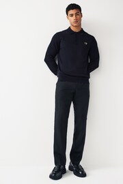 Fred Perry Knitted Long Sleeve Polo Shirt - Image 2 of 4