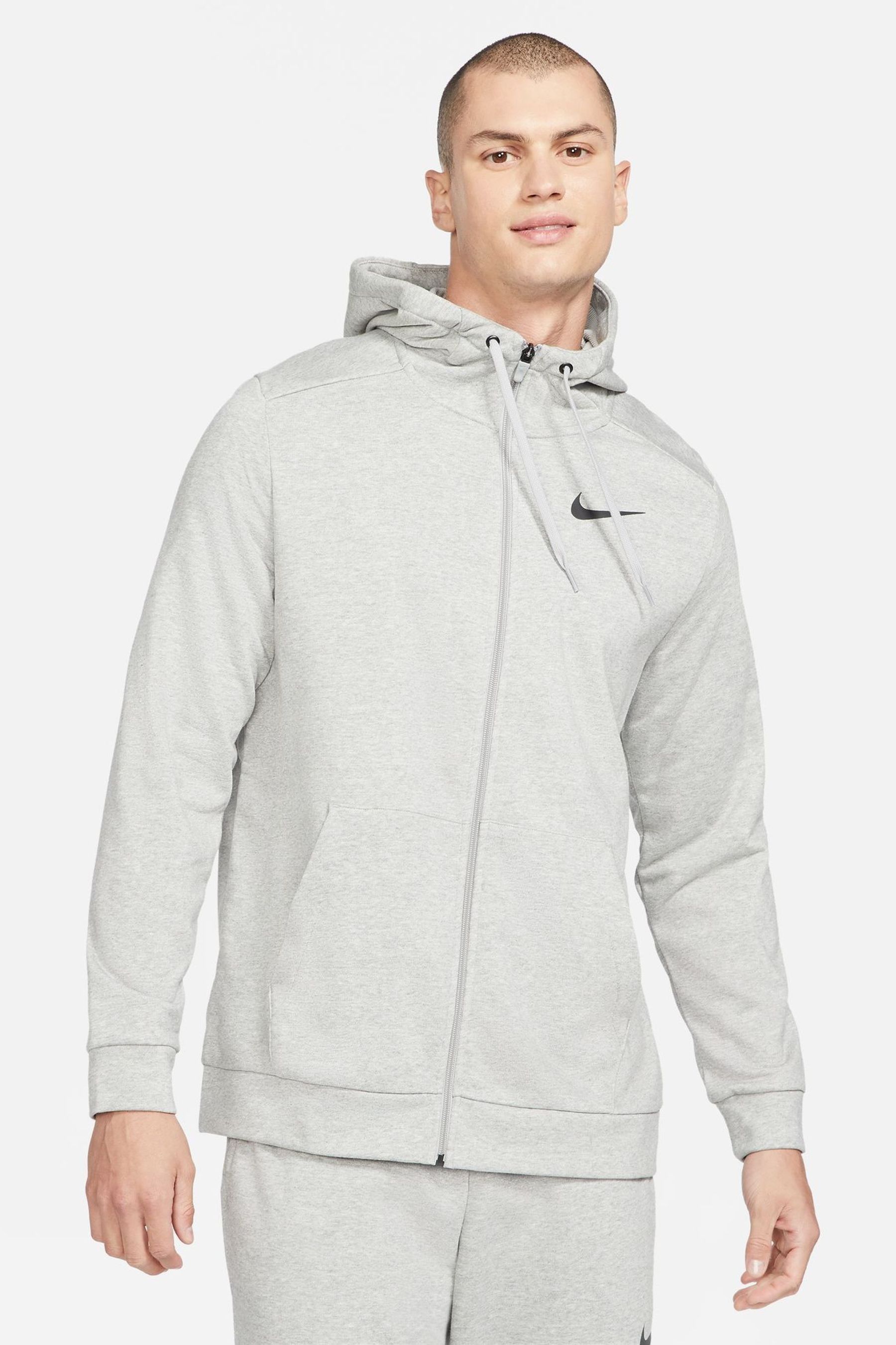 Nike grey funnel neck hoodie online