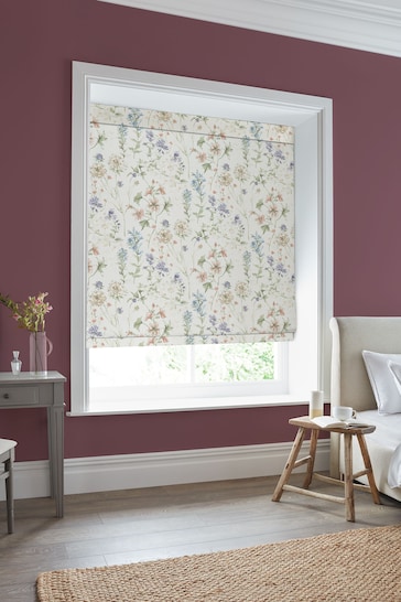 Laura Ashley Chalk Pink Wild Meadow Made to Measure Roman Blinds