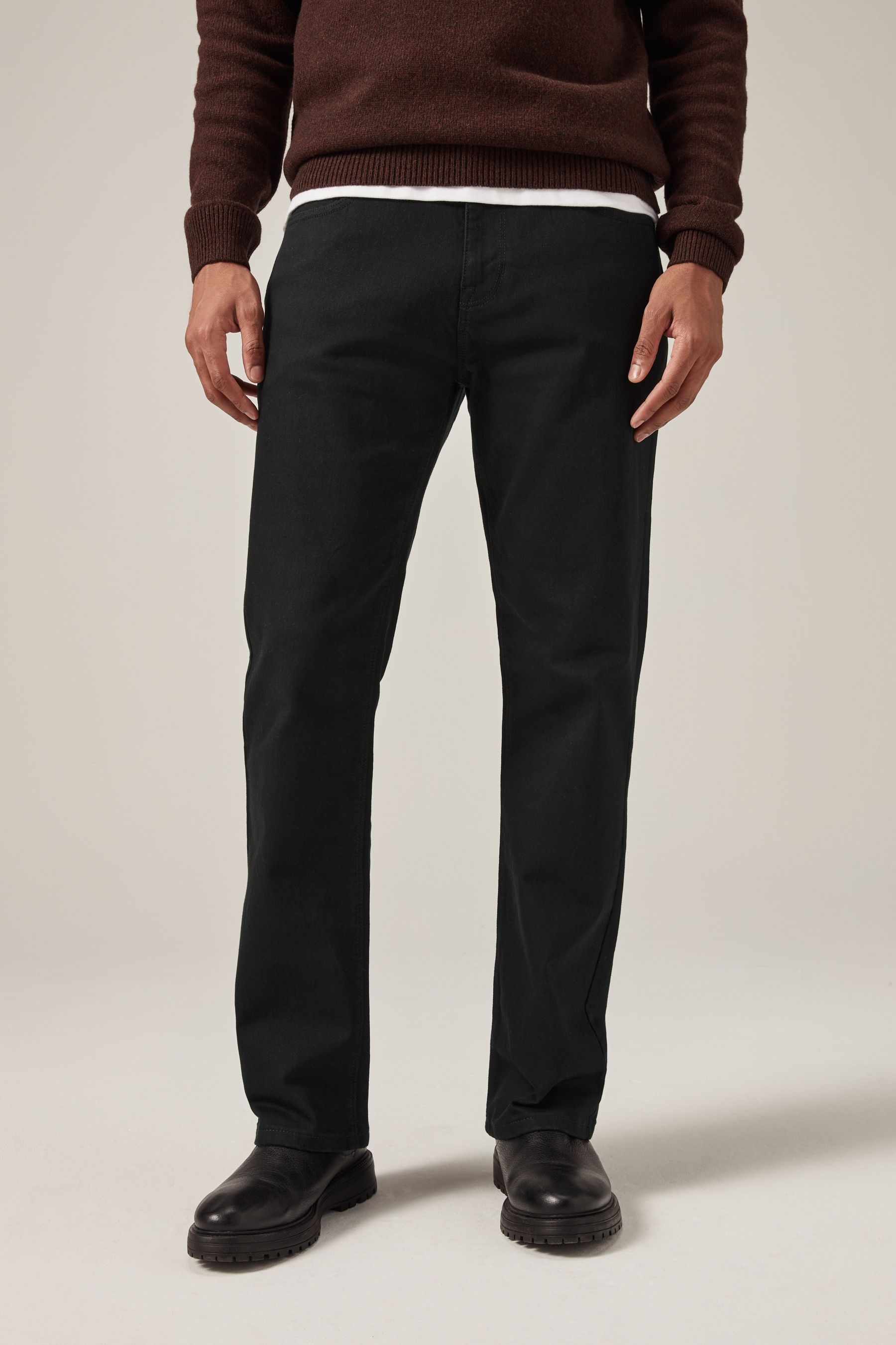 Buy Solid Black Bootcut Classic Stretch Jeans from the Next UK online shop