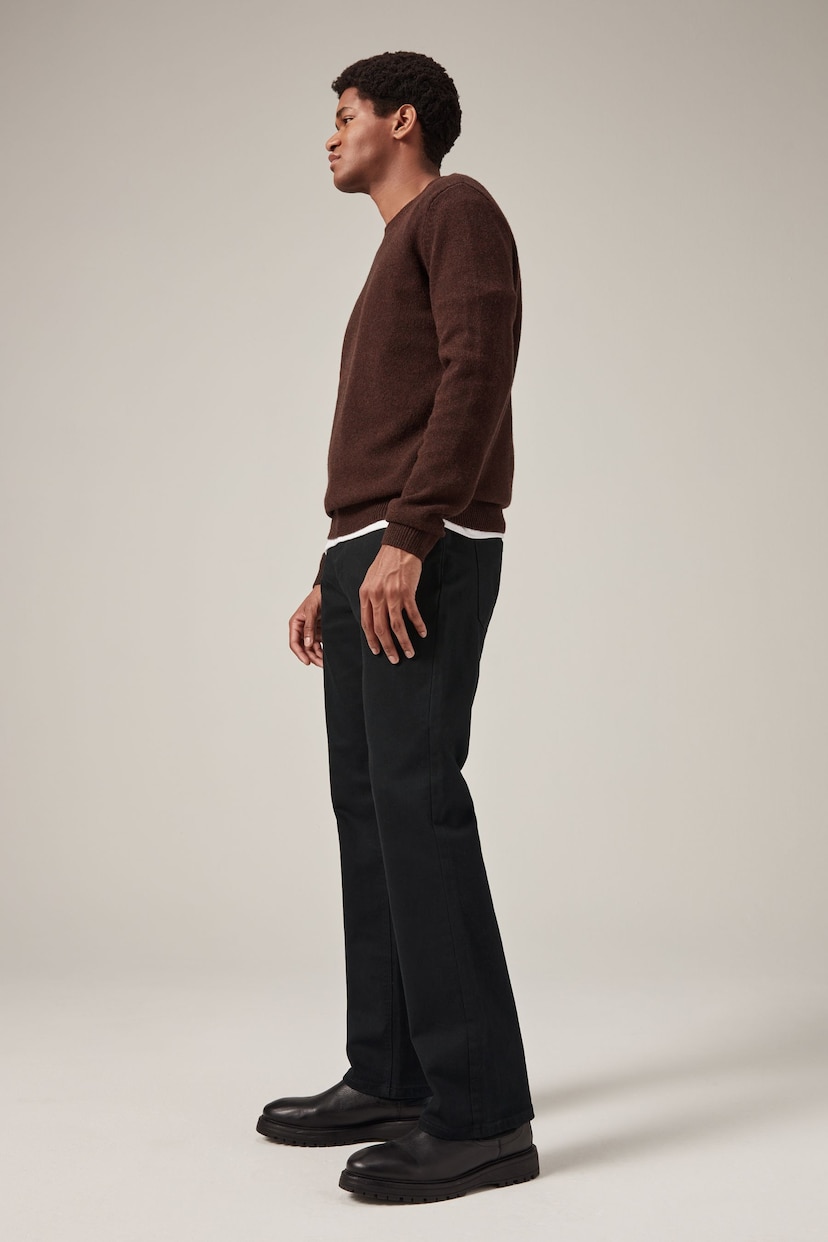 Solid Black Bootcut Classic Stretch Jeans - Image 3 of 11