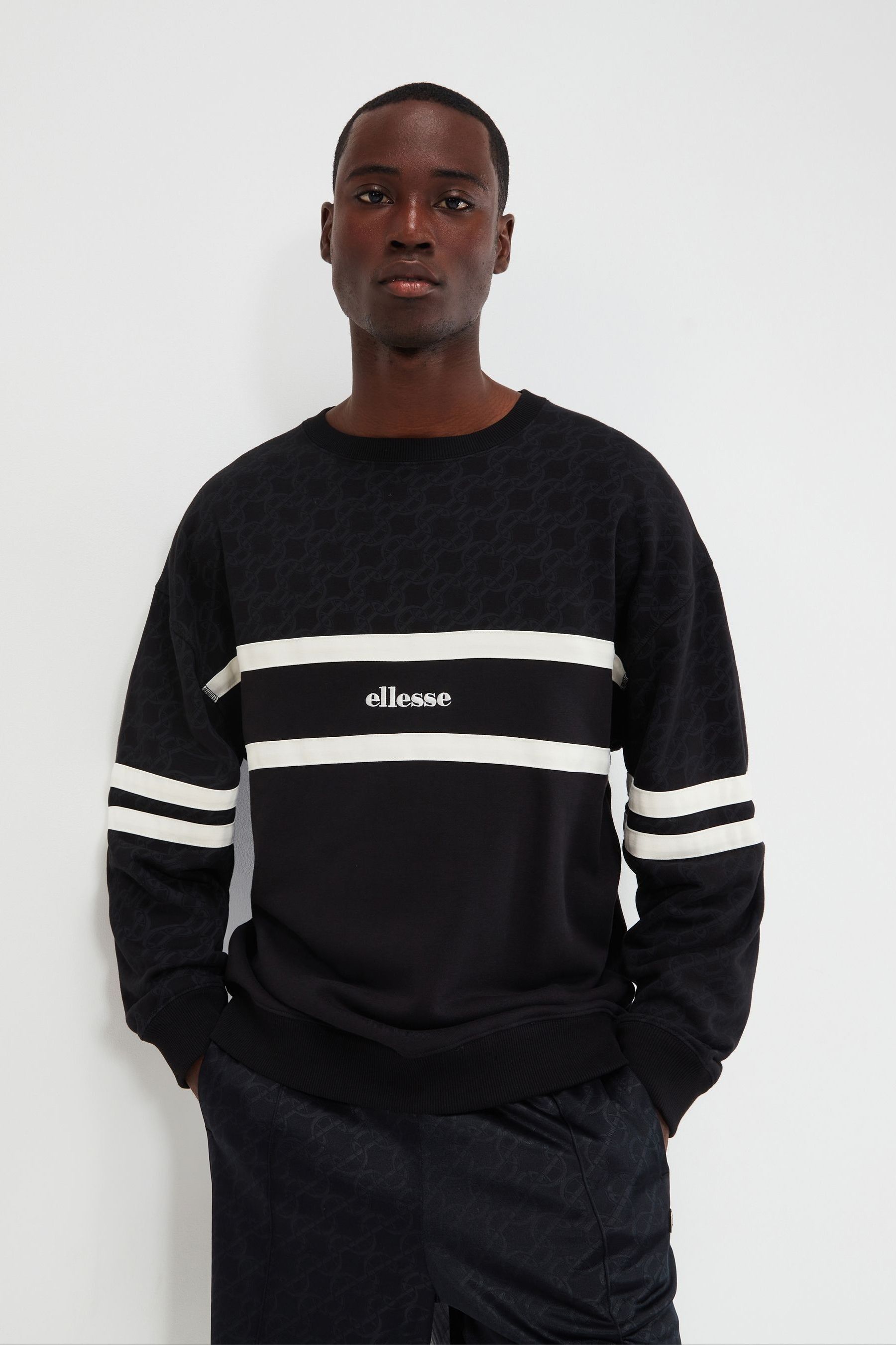 Buy Ellesse Matiano Black Sweatshirt from Next Luxembourg