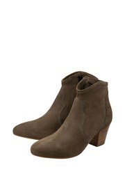 Ravel Brown Suede Leather Ankle Boots - Image 2 of 4