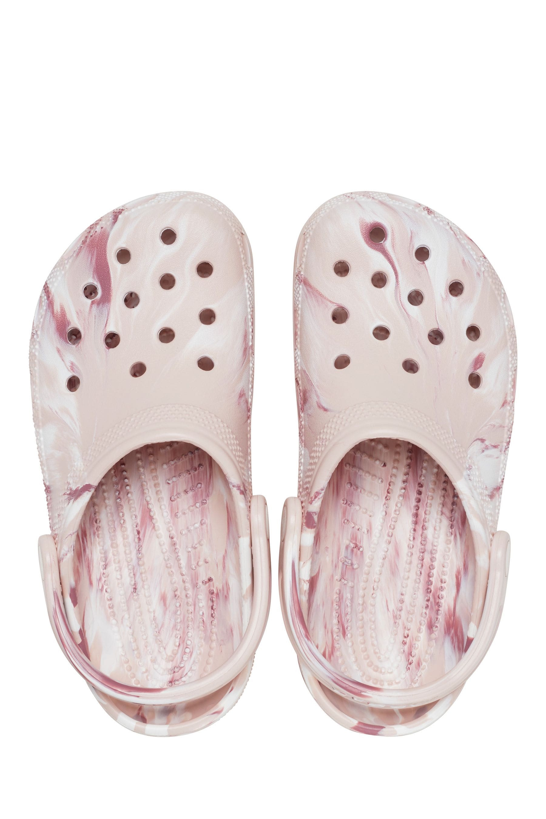 Blue and pink crocs top