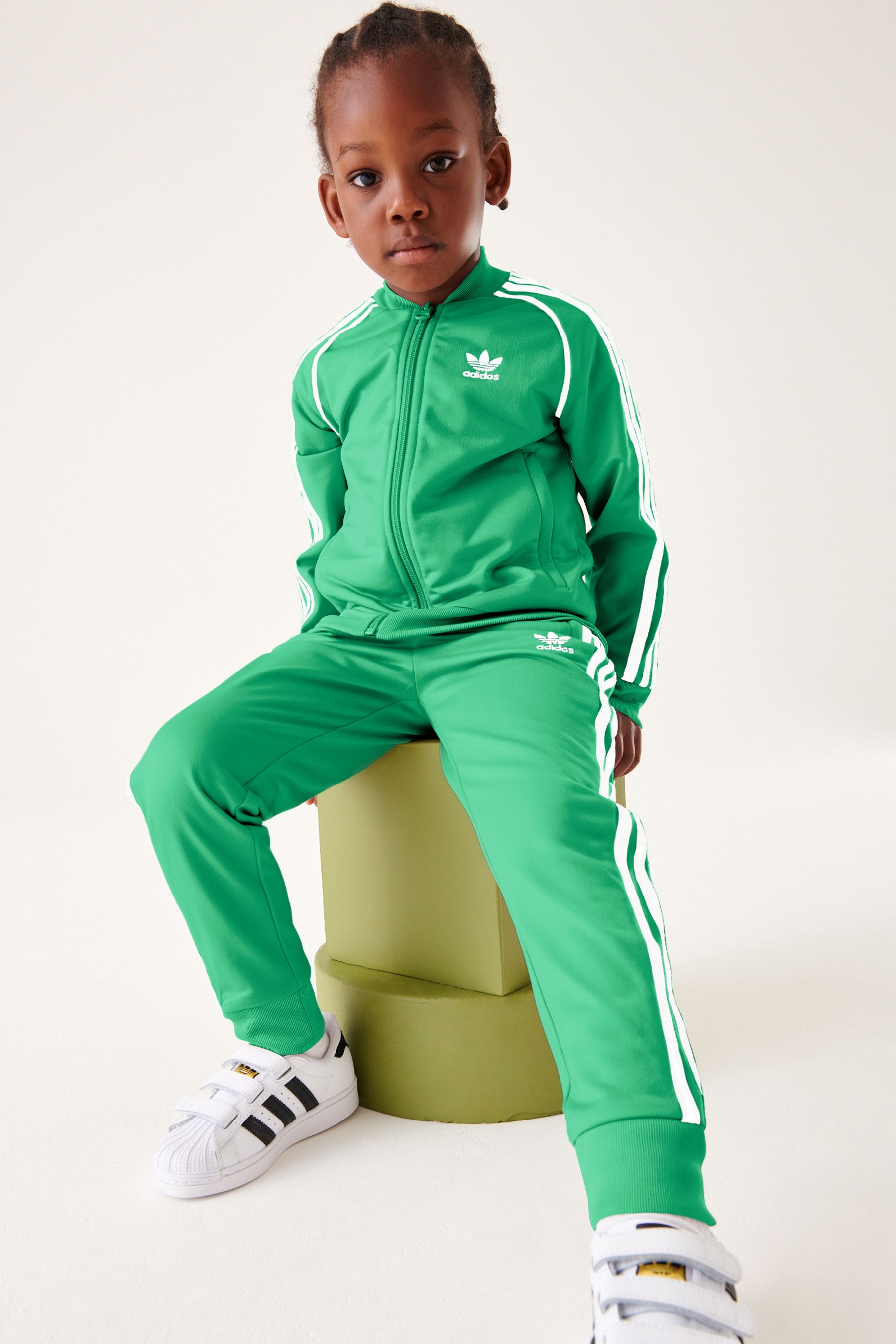 Buy adidas Originals Green Adicolor Superstar Tracksuit from Next Luxembourg